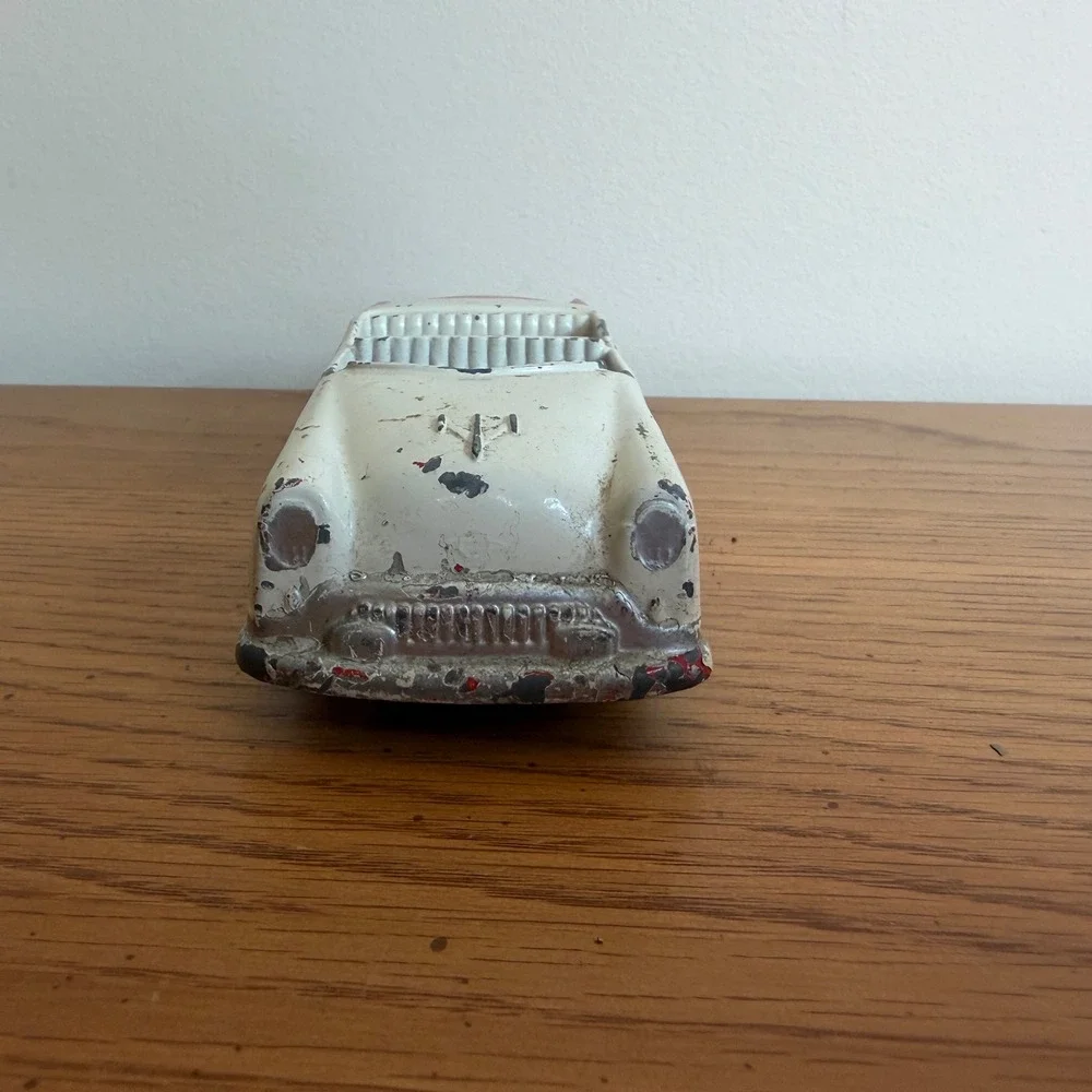 Vintage Renwal USA Diecast Metal Convertible Toy Car Red White 1950s Style
